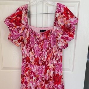 Floral Pink Maxi Dress